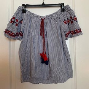 Linen Off Shoulder Blouse